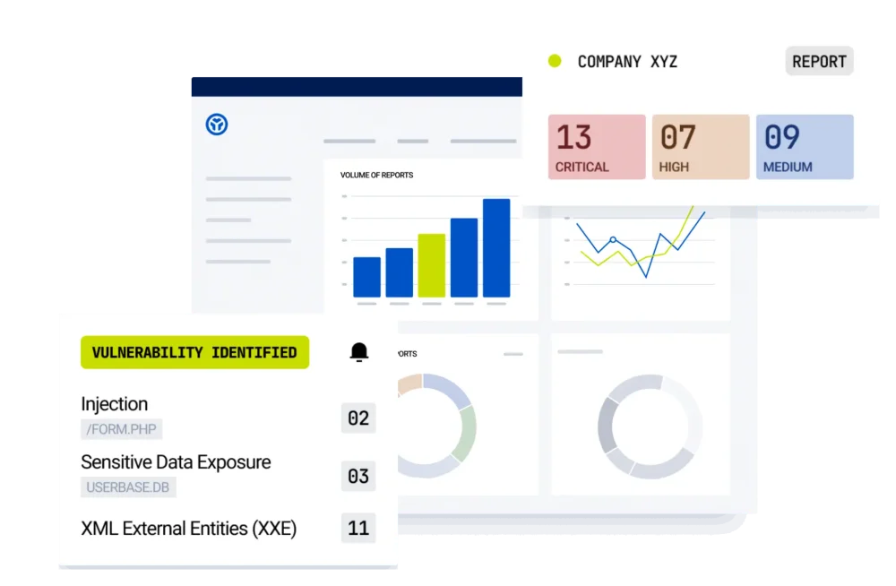 A vector illustration of the Yogosha platform.